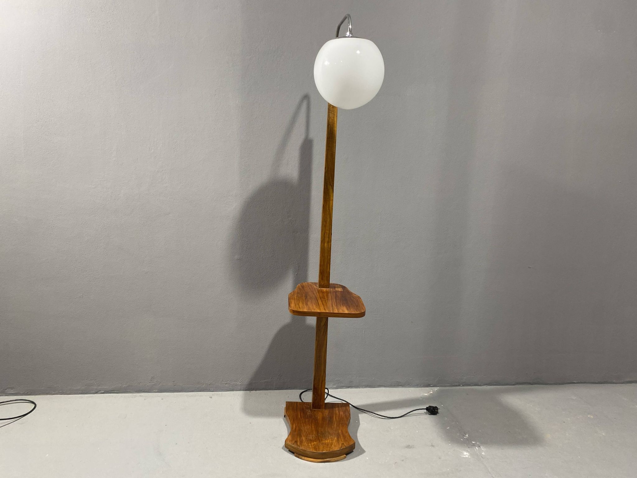 Lampe de sol art déco, années 1930, Tchécoslovaquie