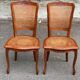 2 Louis XV style caned chairs in solid wood, 20th century