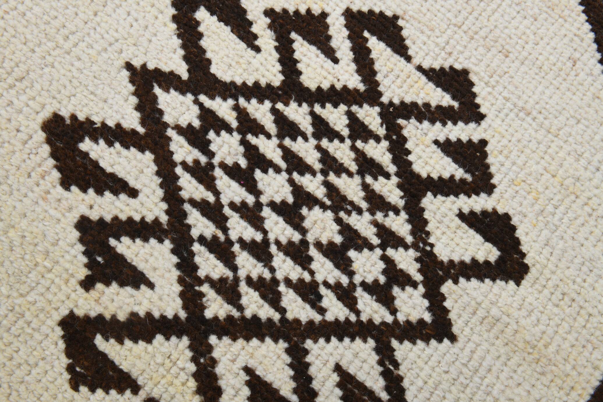 3x12 Rug For Hallway Brown Beige Turkish Runner Rug, 92x364Cm SK 18273