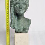 Bust of Maketaton, daughter of Nefertiti in patinated plaster in imitation of bronze, 24 cm