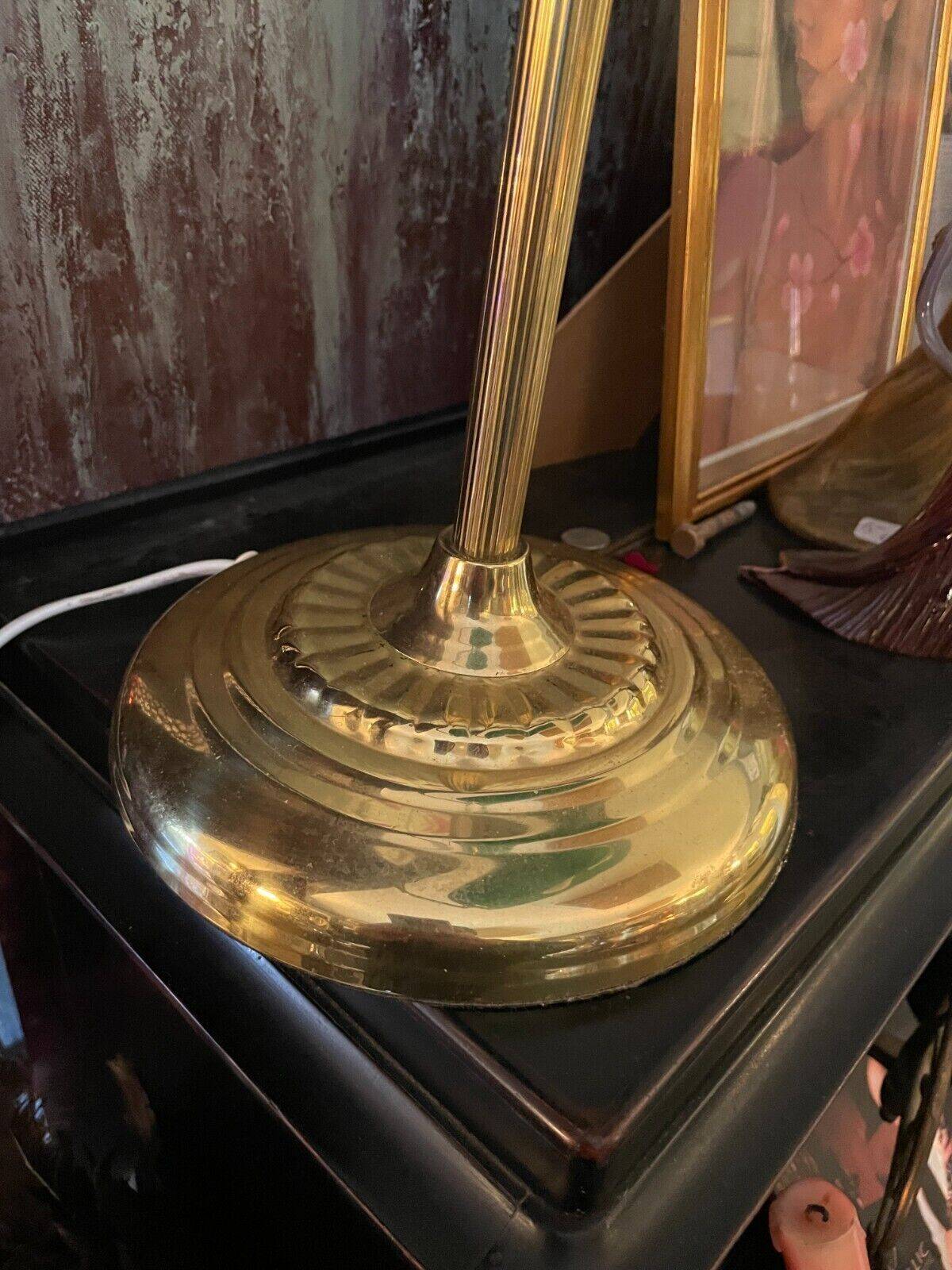 Notary desk lamp, banker, tilting green opaline library