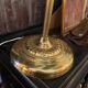 Notary desk lamp, banker, tilting green opaline library