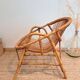 Vintage rattan & bamboo armchair from the 60s