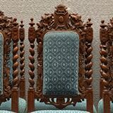 Set of 6 Louis XIII style chairs
