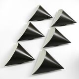 Set of six very rare large 1970s metal wall lights by Staff | Model 2020/21