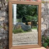 1940 beveled mirror solid raw oak 74x104