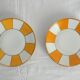 2 vintage Limoges porcelain cups with saucers