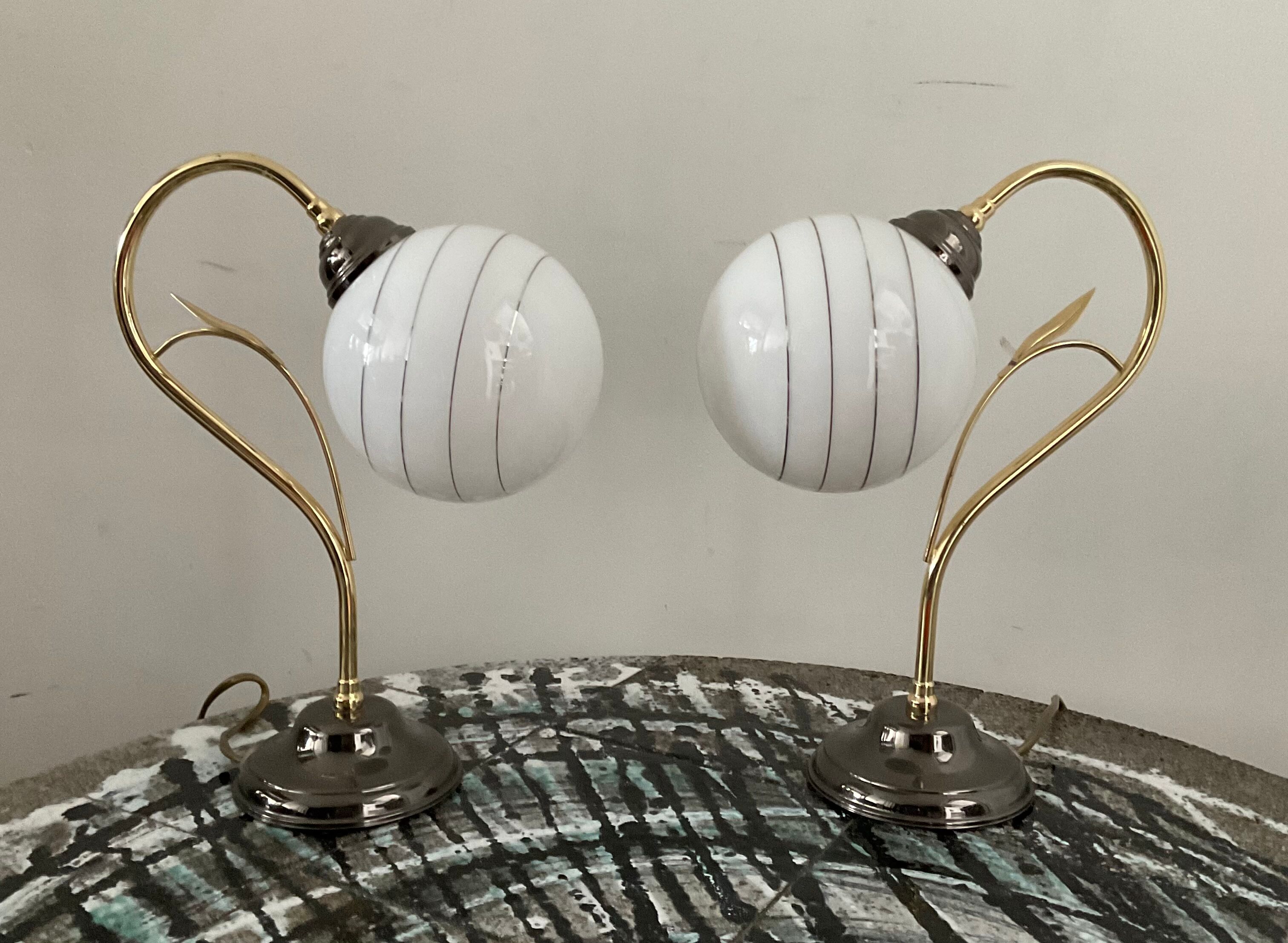 Paire de lampes vintage des années 70