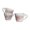 3 pink floral pattern mugs, from EIT England
