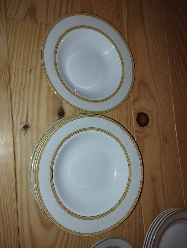 set of antique porcelain tableware from Austria – gilding –
