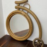 Vintage rattan mirror