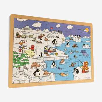 Wooden puzzle theme snow brand Vilac