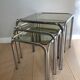 Tables gigogne en verre années 70