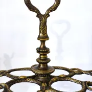 Italian brass umbrella stand, Art Nouveau style, with putti.
