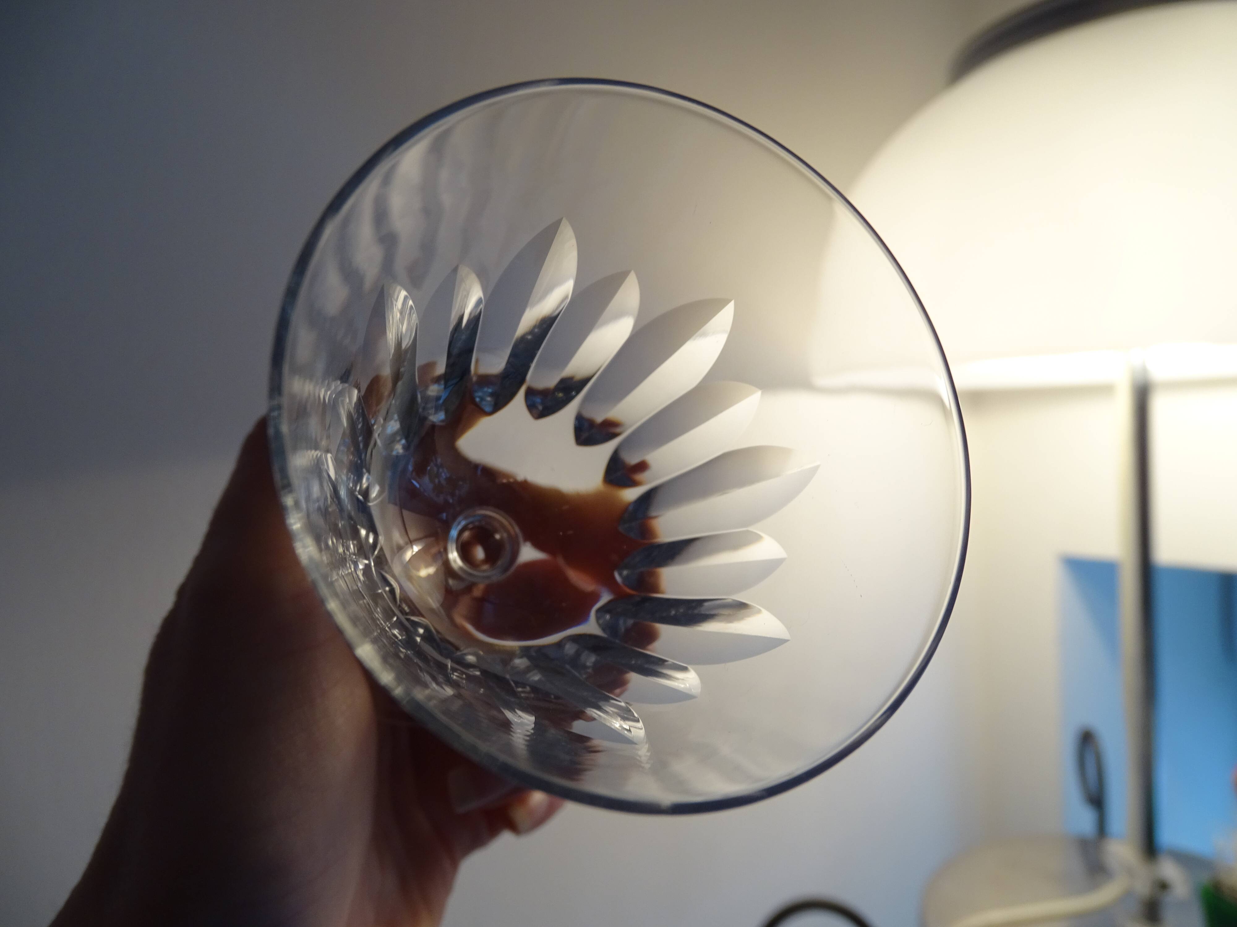 3 old Baccarat crystal cooked wine/port glasses CASSINO model - 11 cm