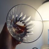 3 old Baccarat crystal cooked wine/port glasses CASSINO model - 11 cm