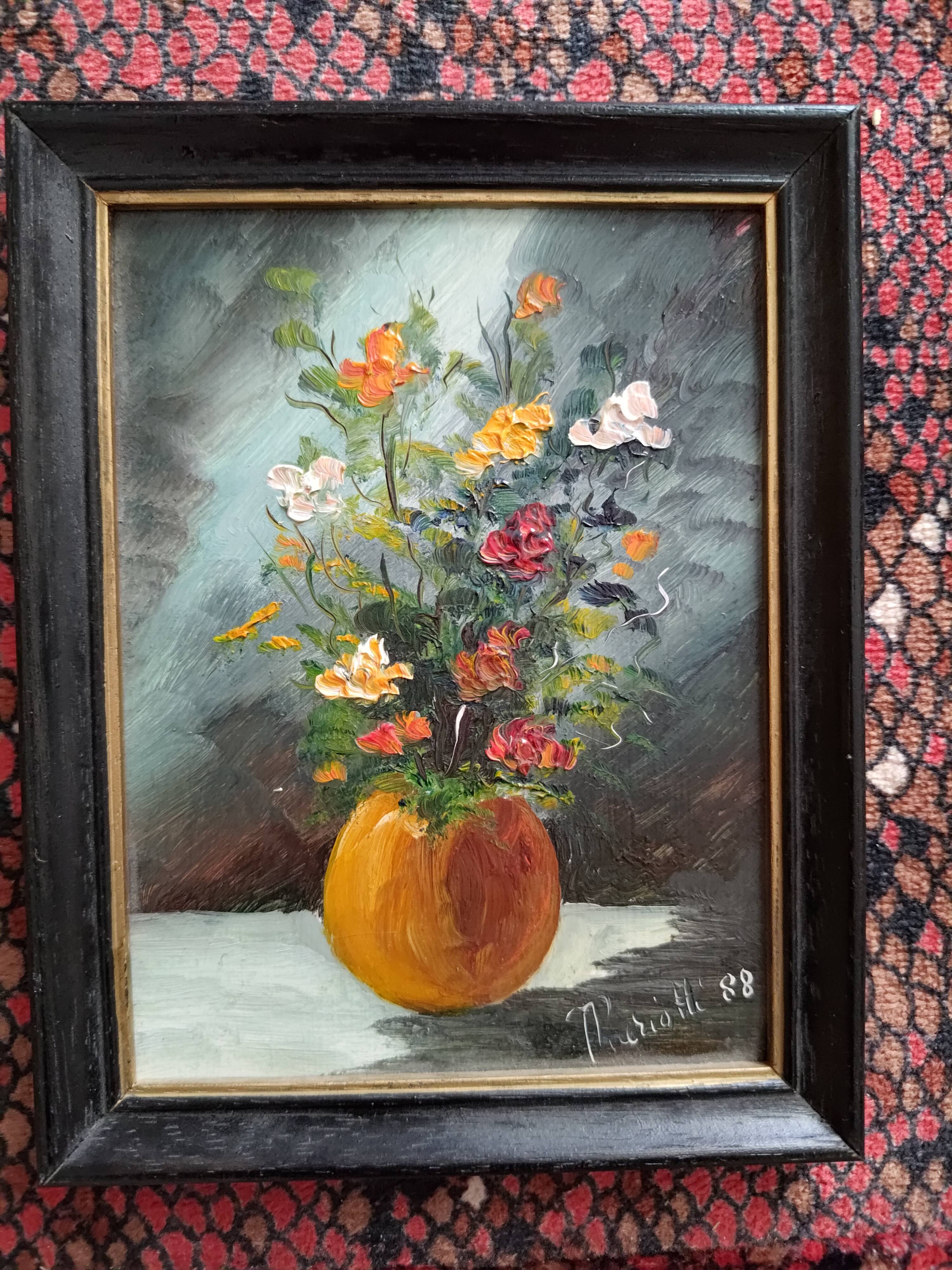 Painting bouquet of flowers
