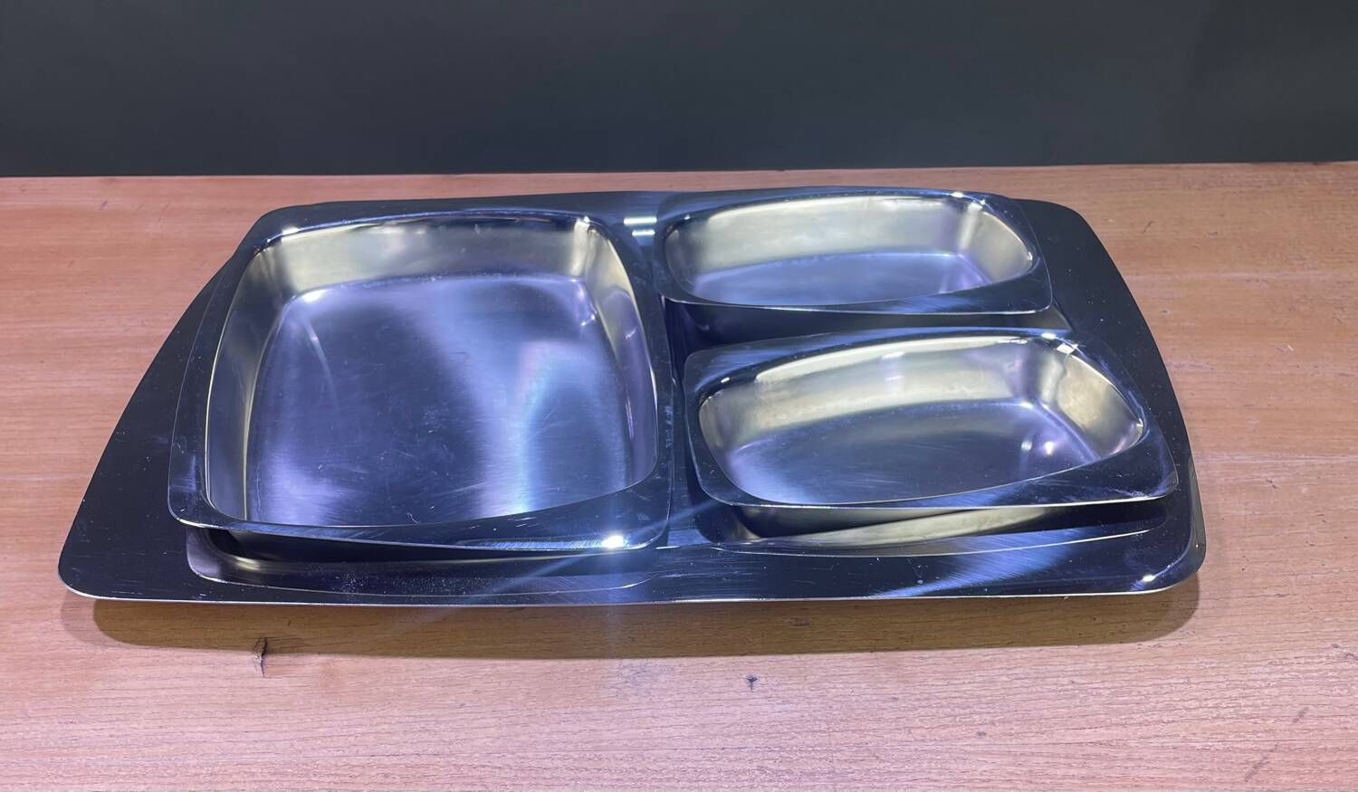 Plateau apéritif en inox