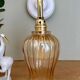 Vintage tulip angled wall light in amber glass