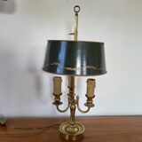 Antique Empire Style Bouillotte Lamp in brass and tin