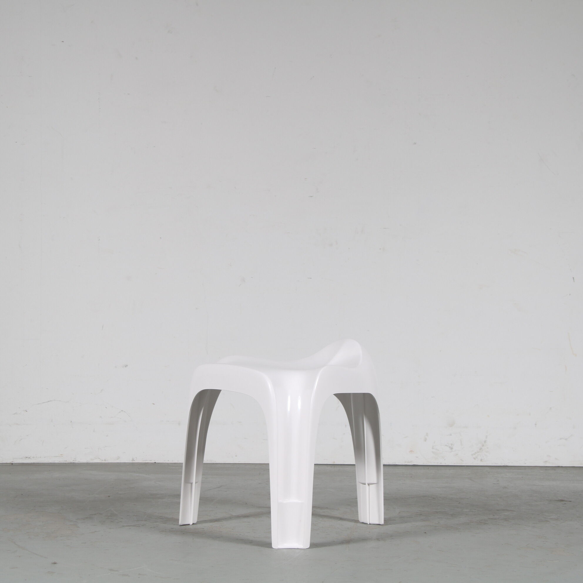 2000s White “Casalino” stool by Alexander Begge for Casala, Germany