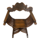 Wooden curule armchair 1880