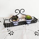 Spice rack in black openwork metal