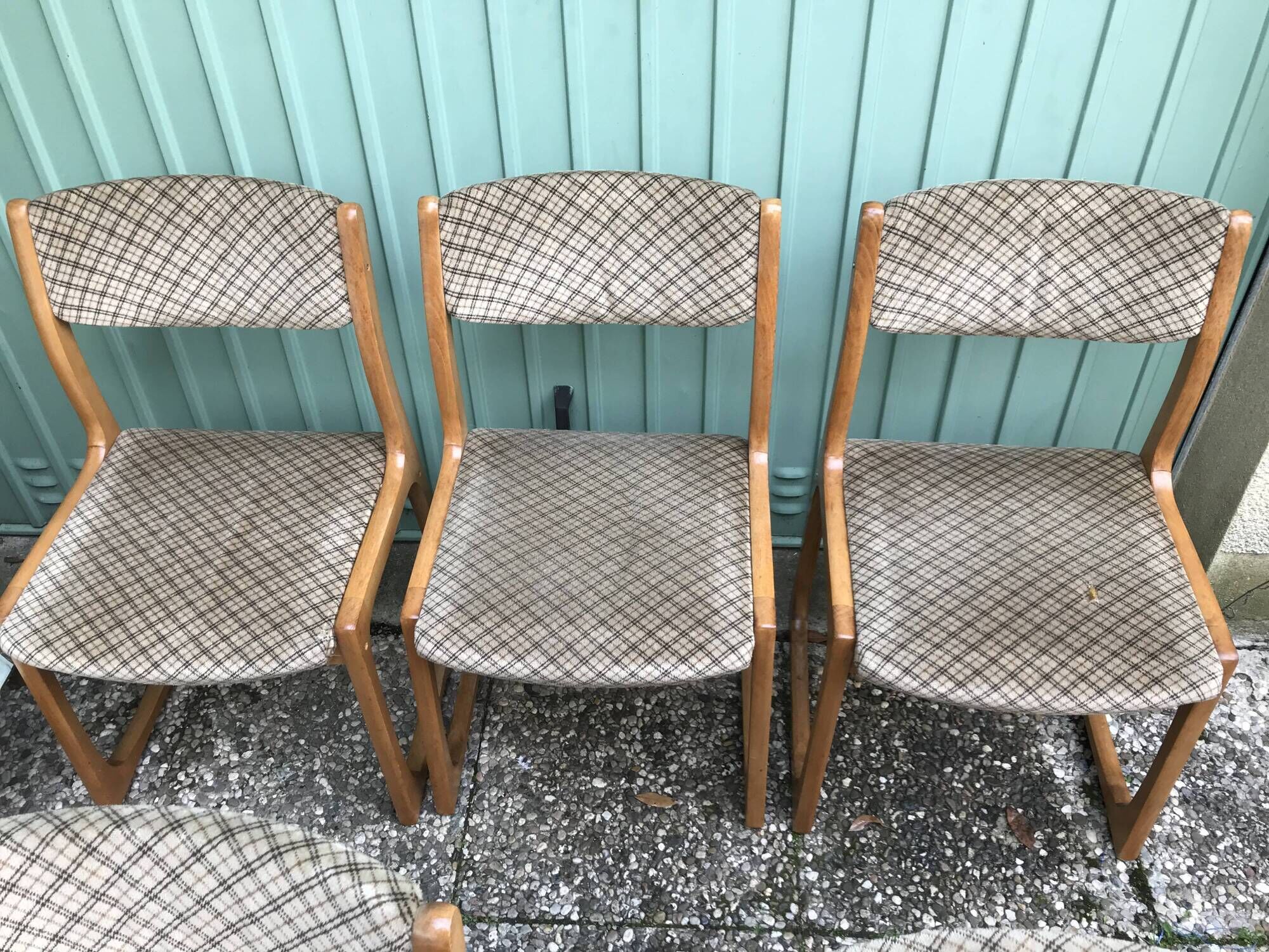Set of 6 old Baumann chairs sled