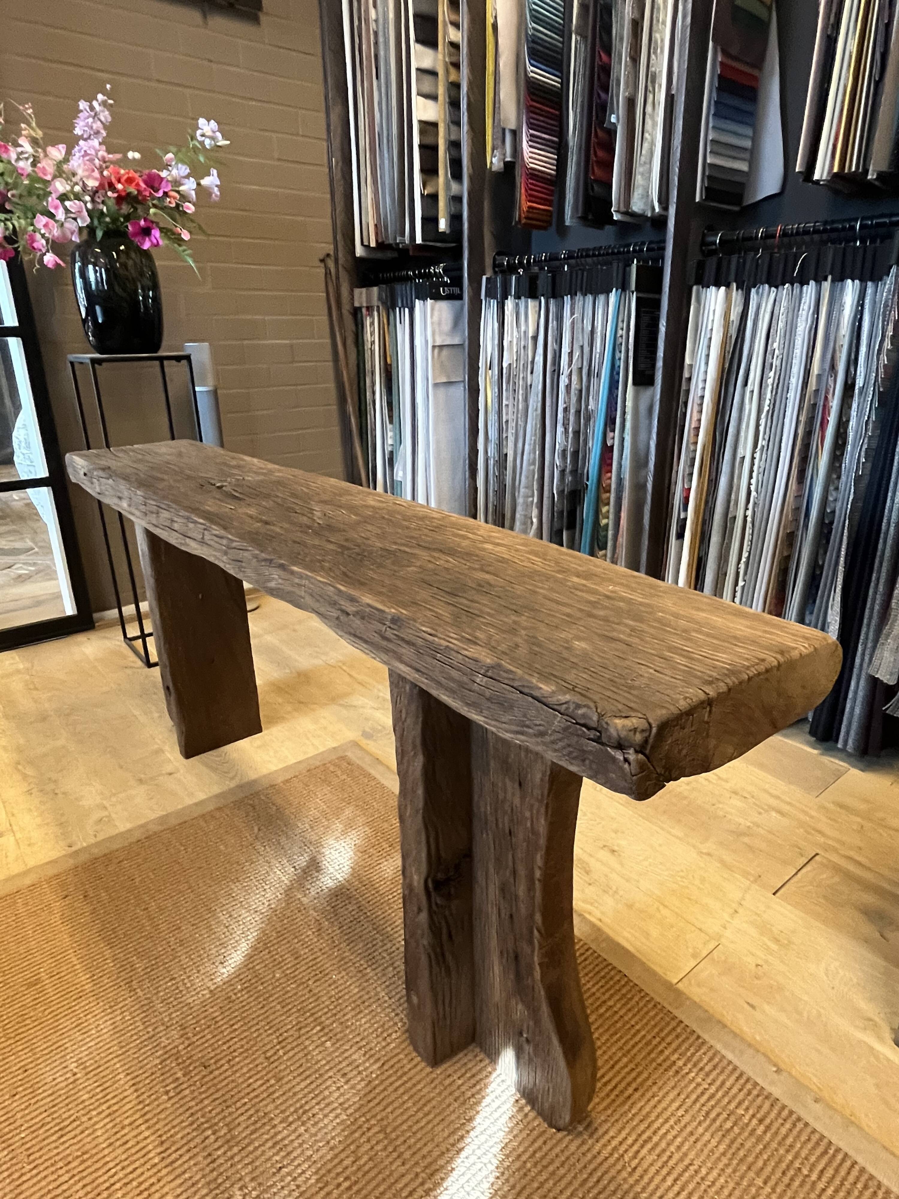 Console chêne massif ancien centenaire