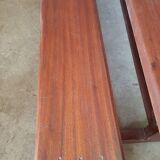 Ensemble table de ferme et 2 bancs