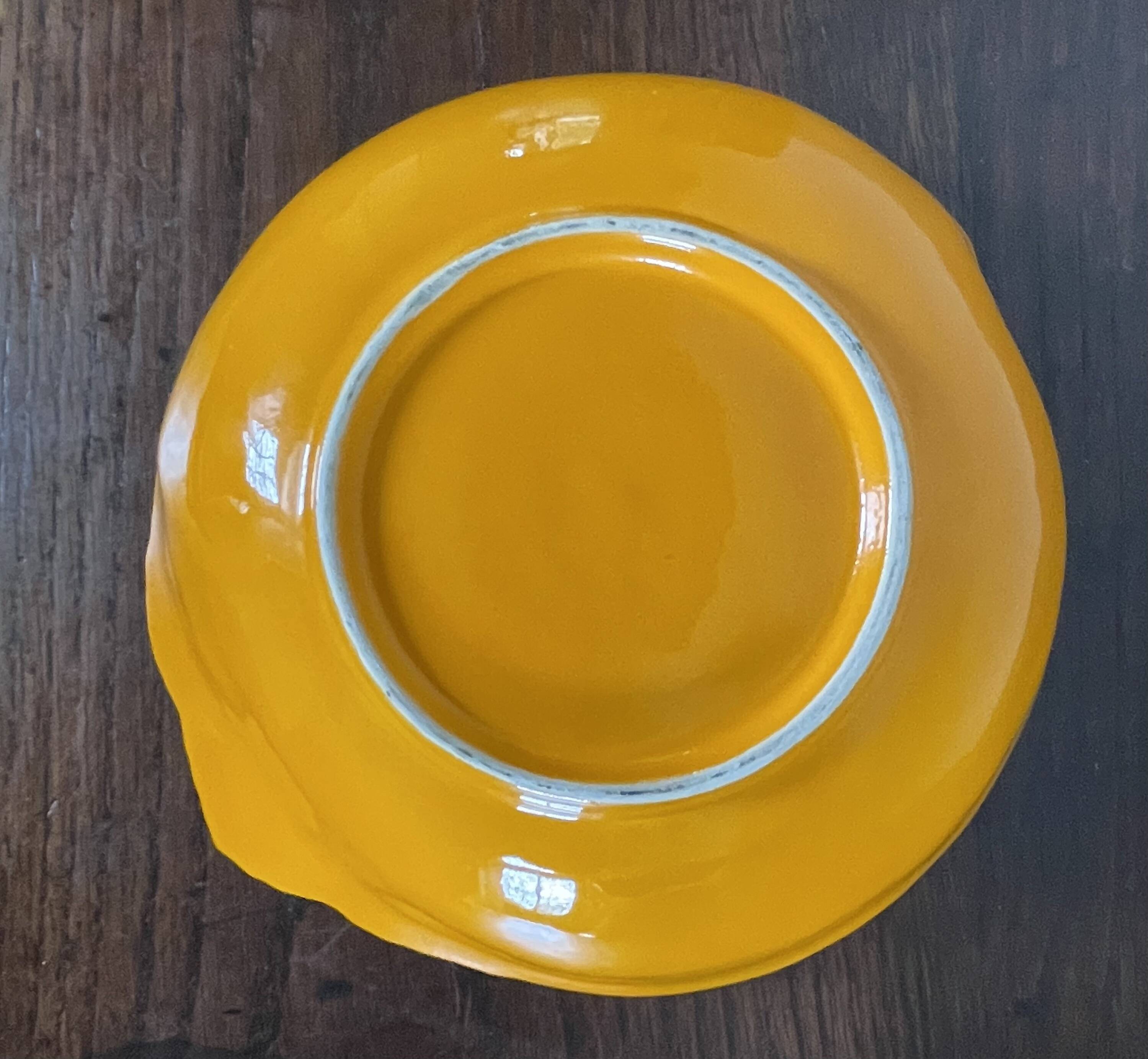 Orange slip salad bowl