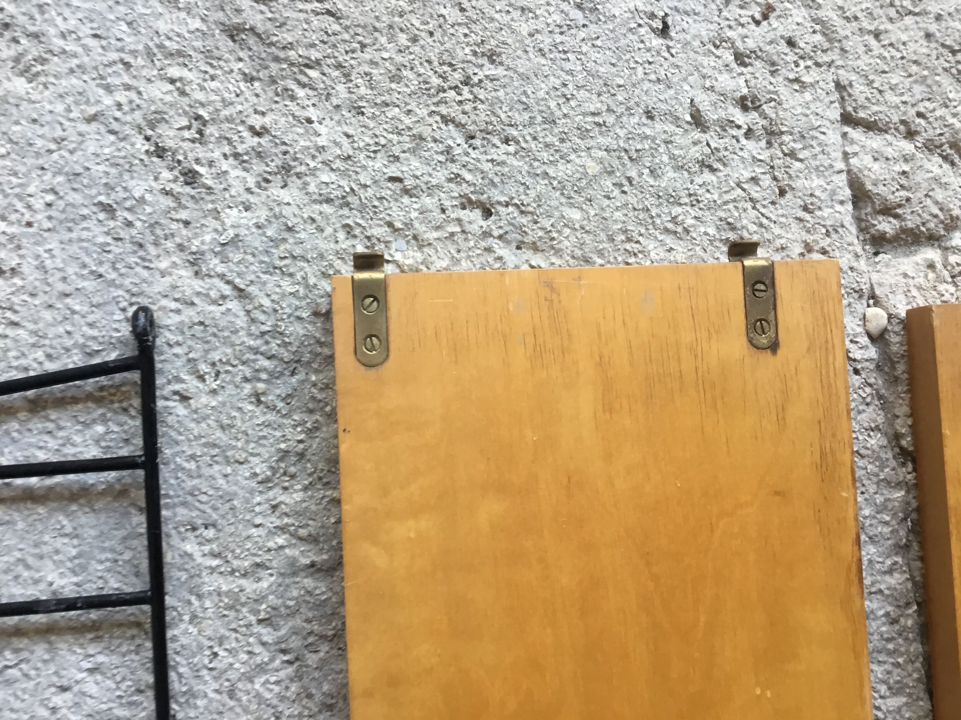 Modular wall shelf Nils Nisse Strinning wood and metal - 1960