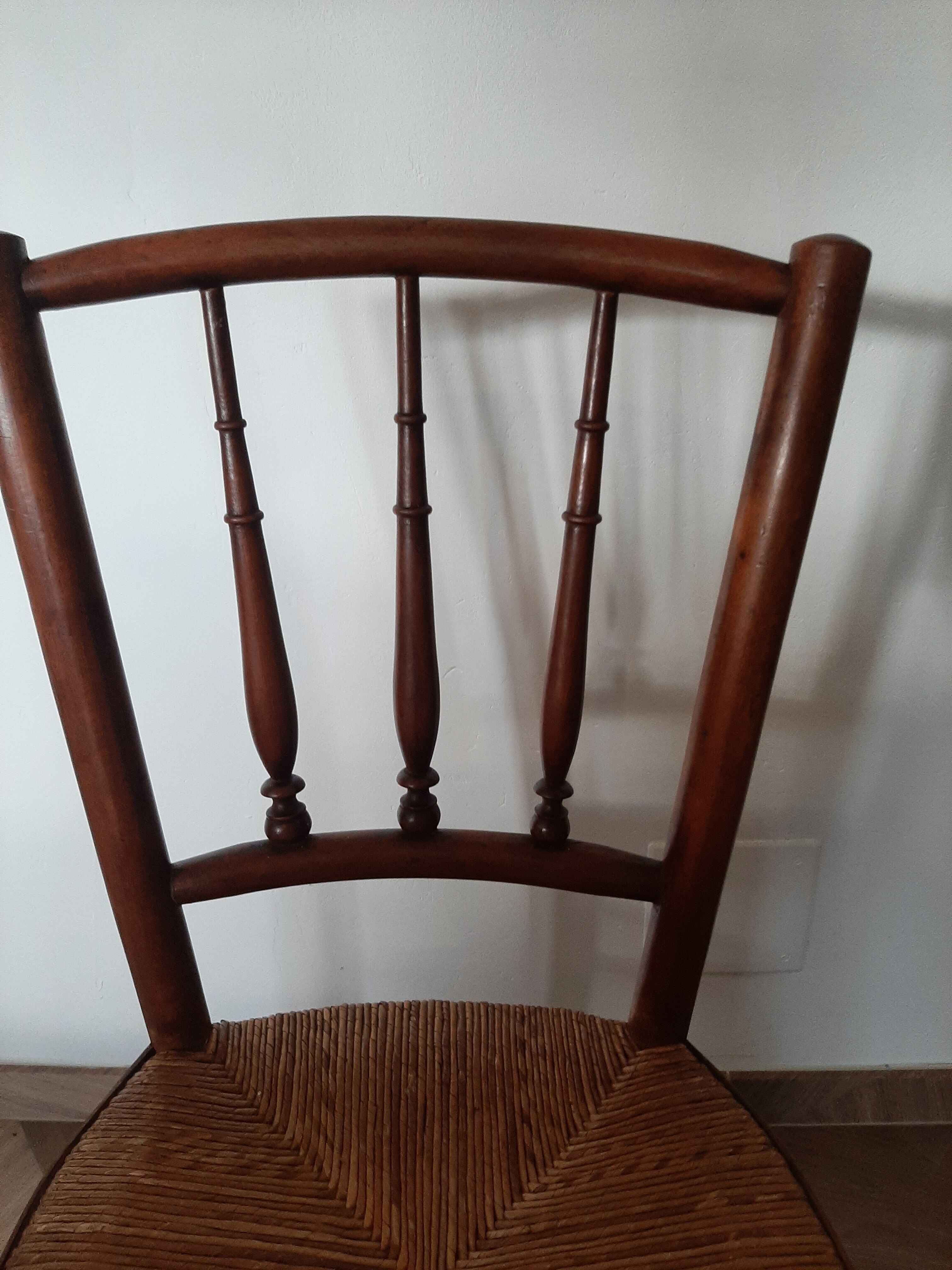 Set of 5 faux bamboo style chairs