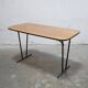 Table pliante vintage en bois et métal