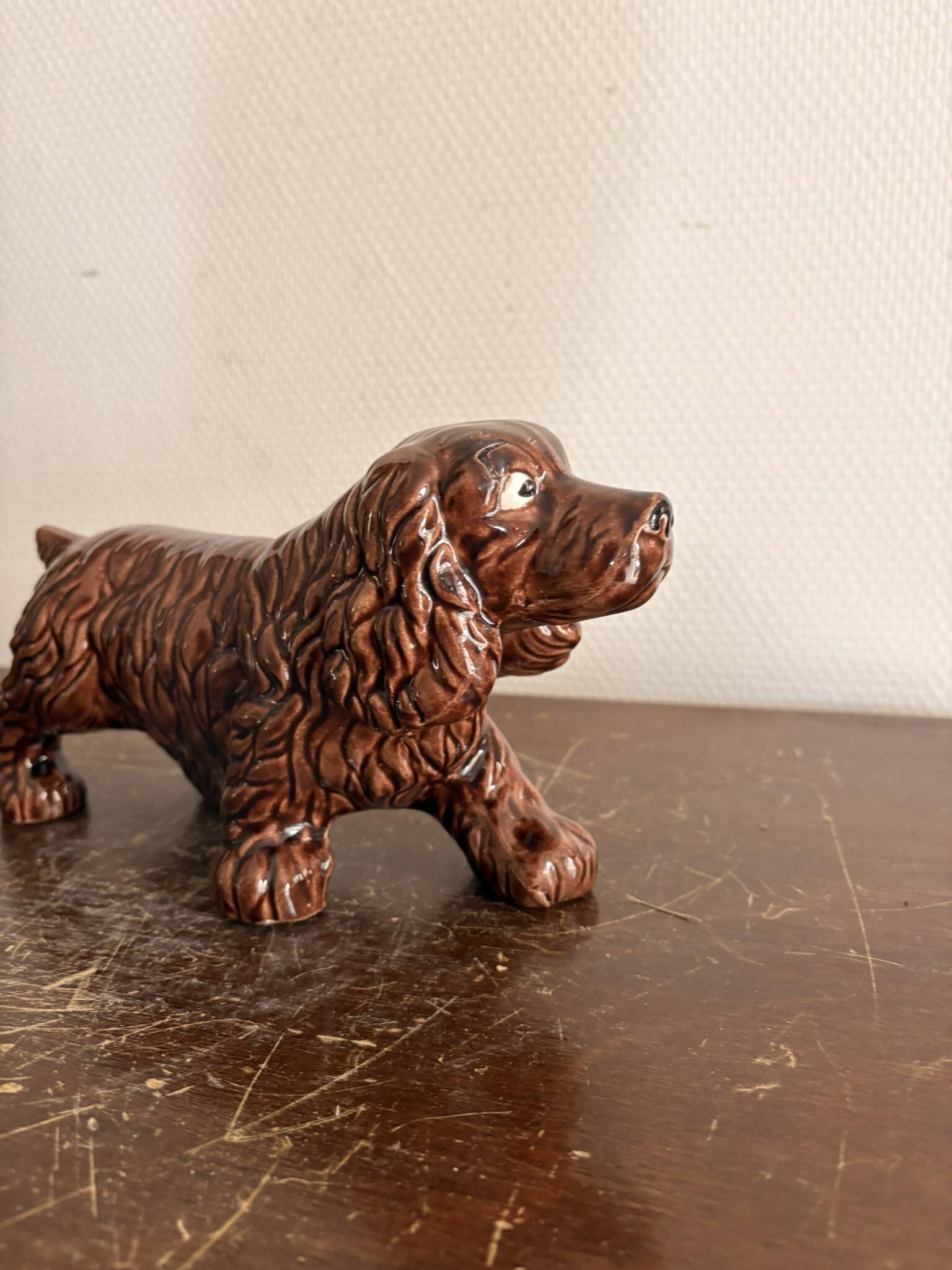 Ceramic Sculpture Cocker Spaniel 1950 1970