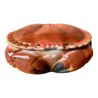 Crabe en céramique années  1950  signé m.caugant