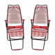Pair of folding lounge chairs scoubidou vintage 60s