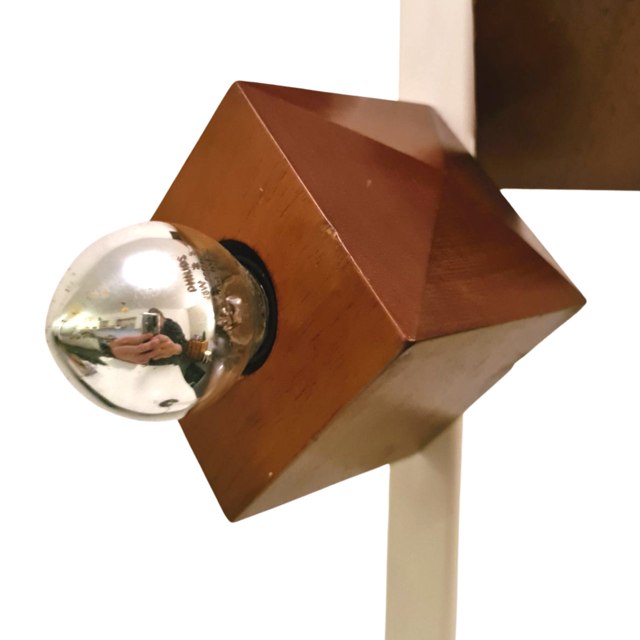 Large modernist cubist table lamp, Italy 1960s