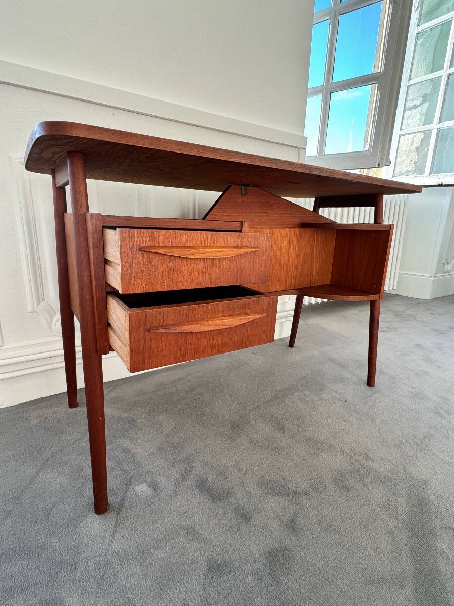 Teak desk by Gunnar Nielsen Tibergaard for Tibergaard, Denmark, 1960s