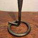 Handmade brutalist cast iron candle holder