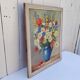 Oil on canvas still life Wild Flowers Géofournier