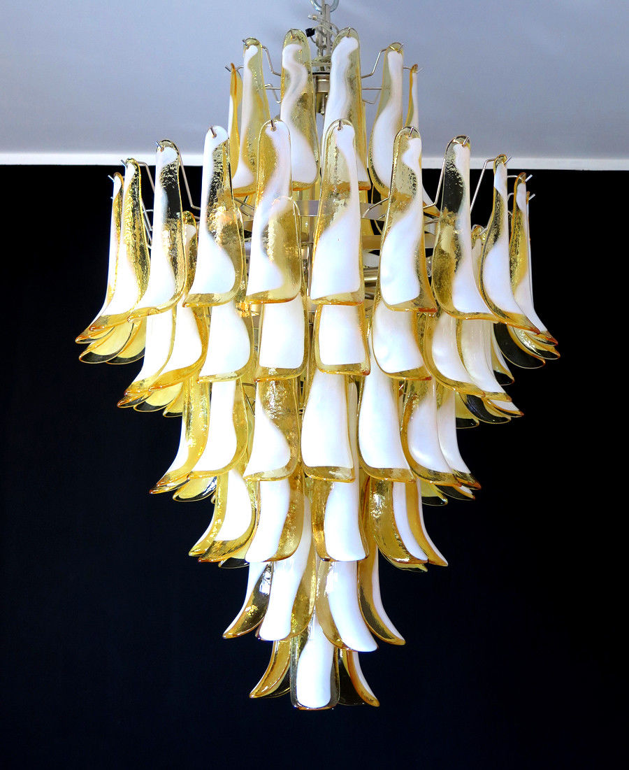 Chandelier Murano glass Canadiens Mazzega tissue 70