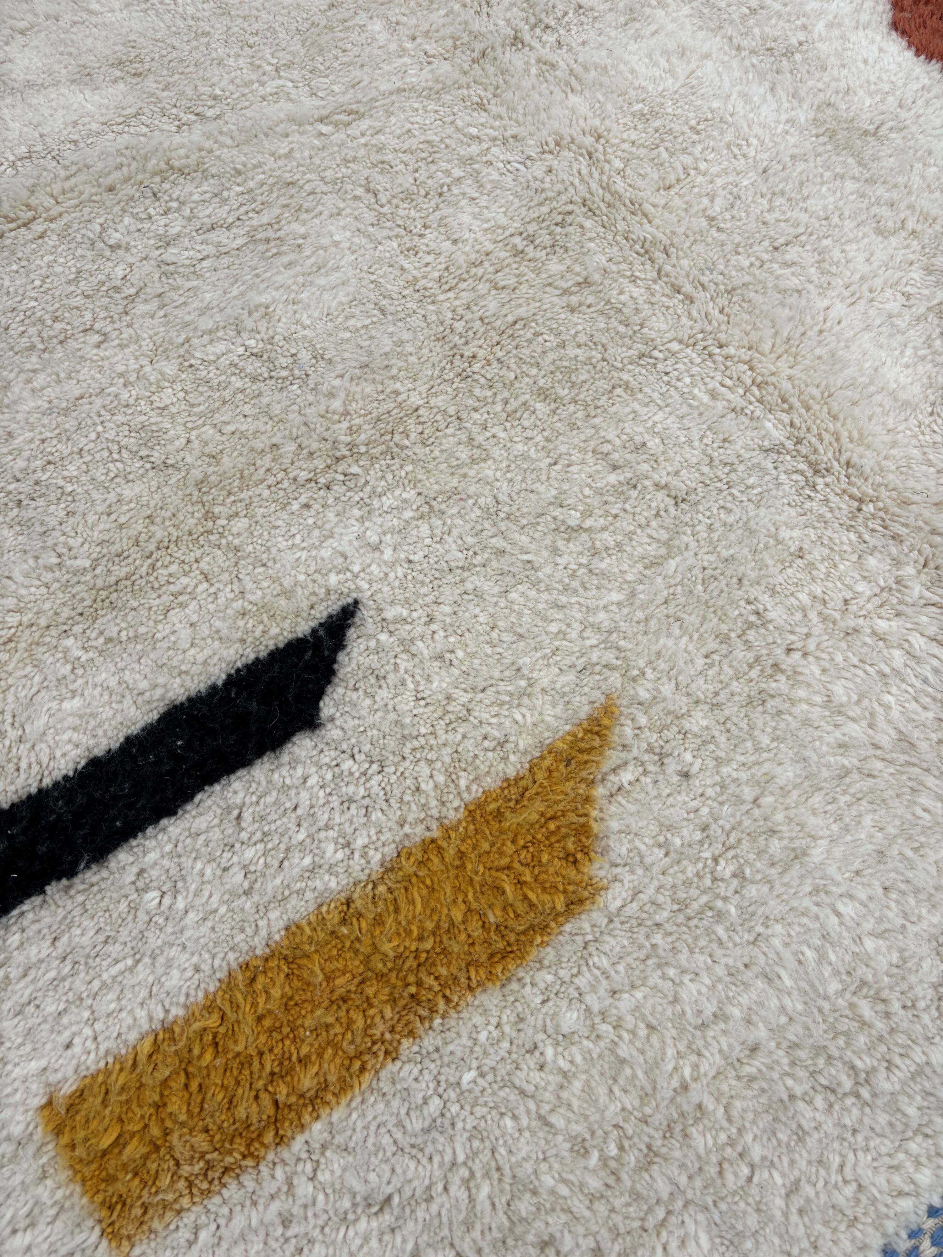 Tapis marocain Berbere de Mrirt  en laine