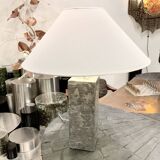 Paire De Lampes En Aluminium Texturé "