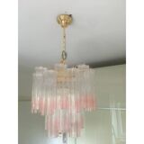 Venini-Style Murano Glass Tronchi Chandelier