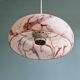 Set of 3 pendants in pink marbled opaline