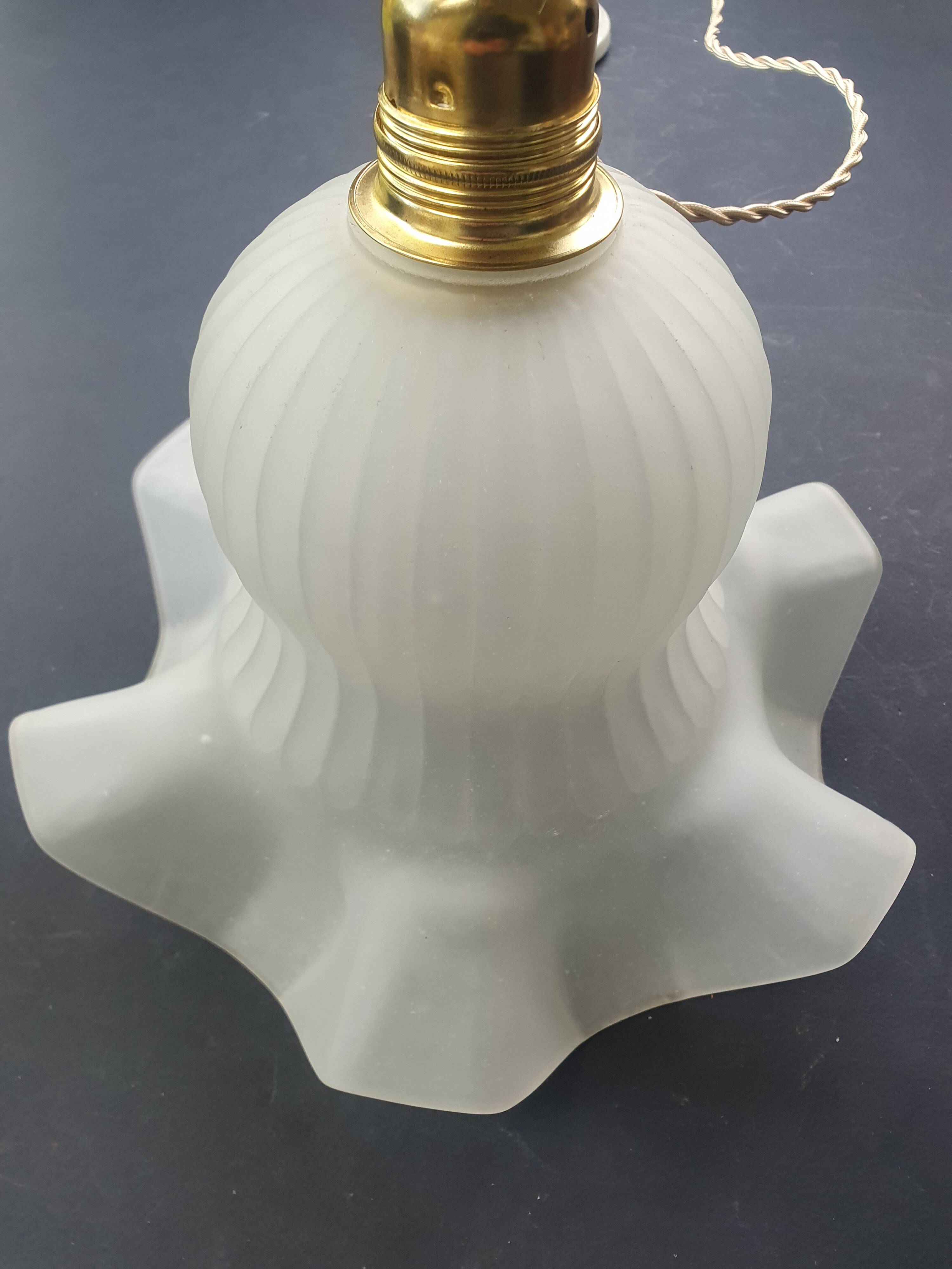 Large Art Deco pendant light from the 1950s, vintage.