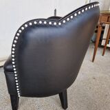 Pair of armchairs in imitation leather