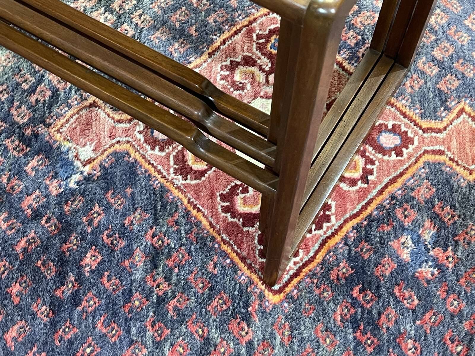 Set of 3 English teak nesting tables from the 1970s