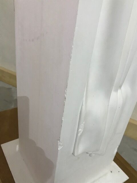 Plaster floor lamp model 1391 by Loic Beuchet